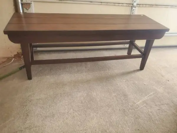 Solid wood bench seat