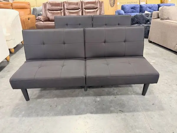 Costway Convertible Folding Futon Sofa Couch Bed Black Brand New