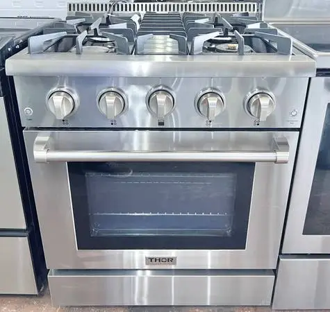 Thor Kitchen HRG3080U Gas Range Convection Oven Heavy Duty Grates