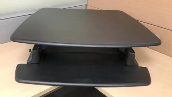 5 Used VariDesk Sit Stand Desk Riser 30 Wide 2 Tier, Black