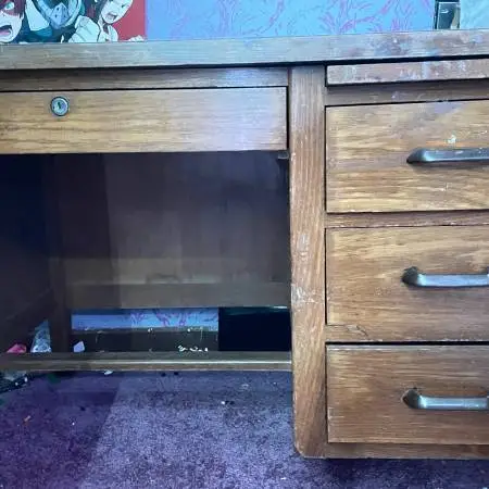 Heavy wood desk