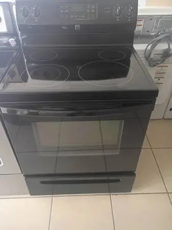 STOVE GLASS TOP BLACK KENMORE