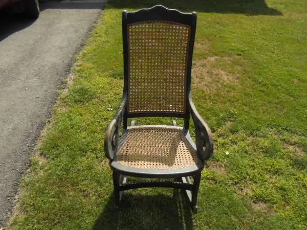 old caned rocker