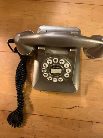 Phone vintage silver color rotory dial phone