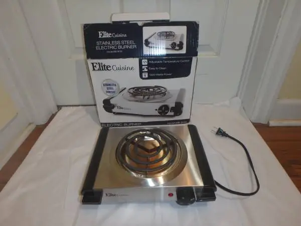 Electric Single Burner Hot Plate w/ Adjustable Temperature; Delivery