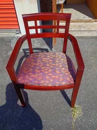 3 New Carolina House Mahogany Frame Accent Chairs -