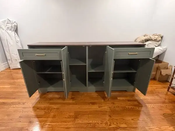 Brand new 70” tv stand fits tvs up to 75” already built