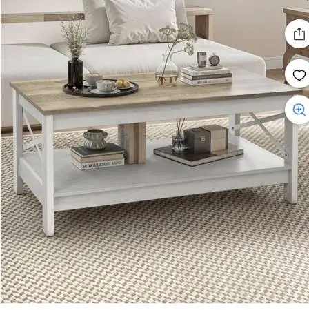 Wood coffee table