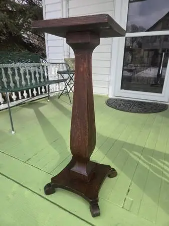 Antique Victorian Oak Plantstand
