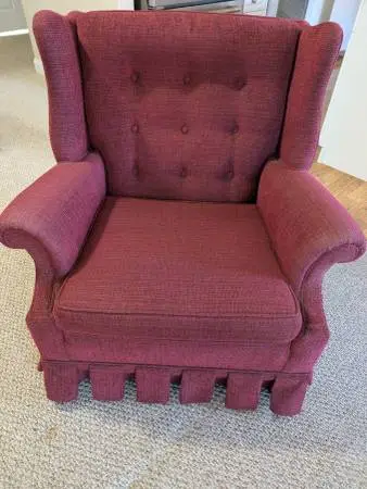 Upholstered Spacious and Comfortable Wingback Chair