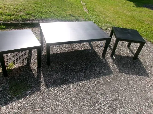 Ikea coffee table and end tables