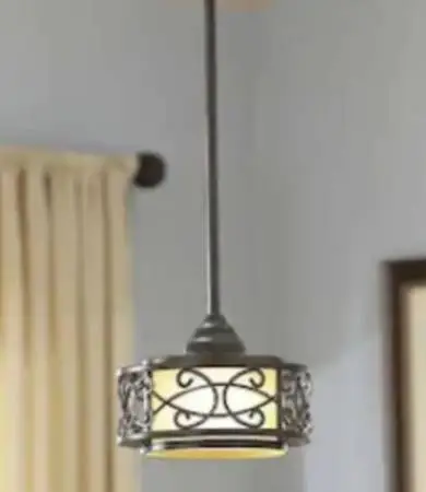 New Allen Roth French Bronze Traditional Hanging Pendant Light Fixture