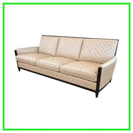 Donghia Golden Sofa With Exposed Wood Frame