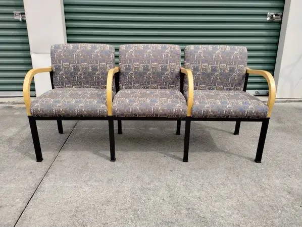 (2) Matching 3 Seat Guest Chairs - Great for a Lobby!