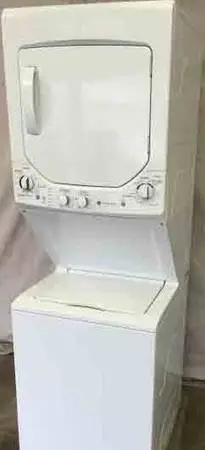 Almost new GE stackable washer / gas dryer apartment size