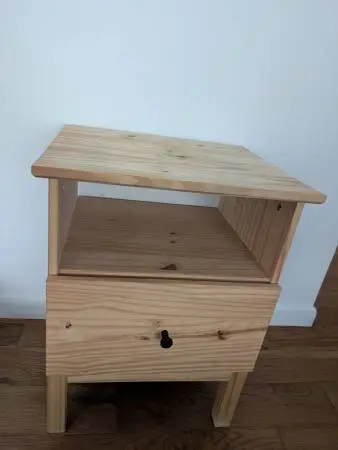 ikea tarva pine wood bedside table solid wood changeable knob