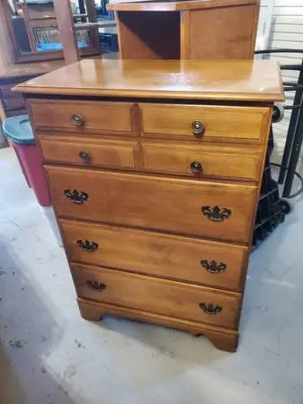 Mid century solid wood dresser