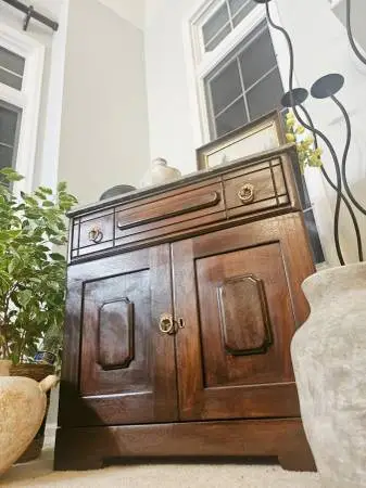 Antique Victorian Walnut Cabinet