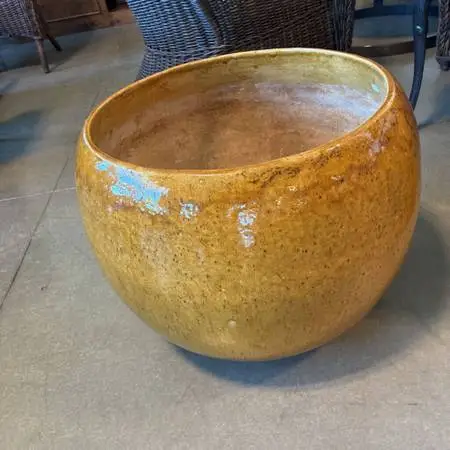 Mustard Glazed Pot- 23X17H