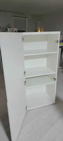High gloss ikea BESTA White storage cabinets