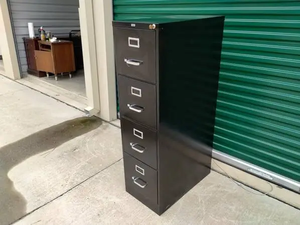 4 Drawer Metal File Cabinet with Key to Lock - Made by Lorell