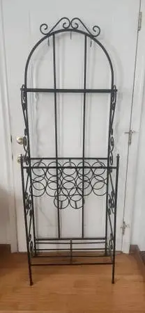 Vintage Wrought Iron Sturdy Bakers/Wine Rack...
