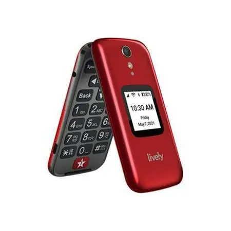 Like new Red Lively Jitterbug Flip2 Cell Phone