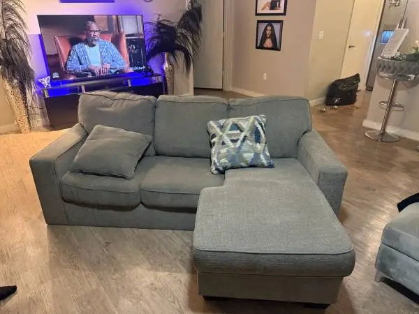 Small gray sectional