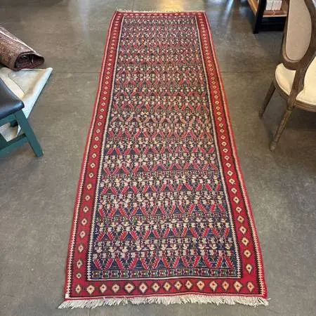 Vintage Red Kilim Runner- 97X33