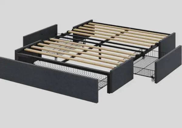 Queen Platform Bedframe W/Drawers