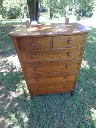 Antique Real Wood Dresser with Mirror; Delivery Possible