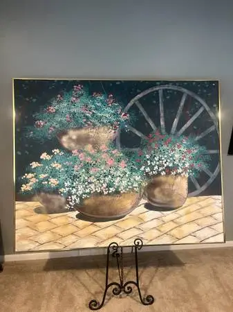 Large decorative floral artwork