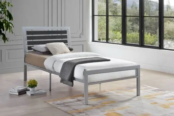 BRAND NEW TWIN SIZE MODERN PLATFORM BEDS WITH PLUSH MATTRESS (FREE DELIVERY)