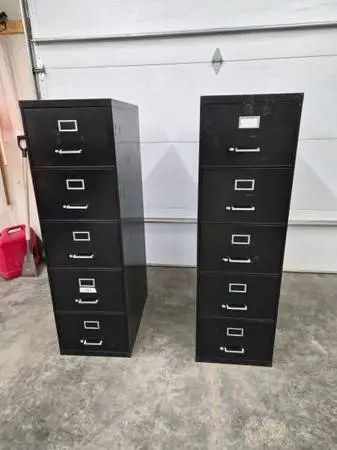 Five Drawer Black Legal Size File Cabinets ***DELIVERY AVAILABLE***