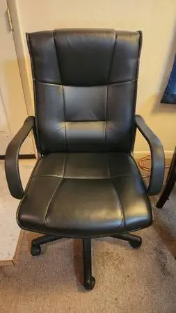 Dark Green Chair with Rollers