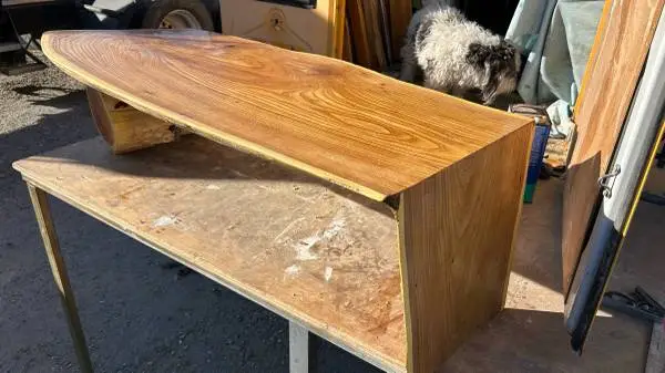 New handcrafted elm wood slab coffee table bench unique design waterfall table L