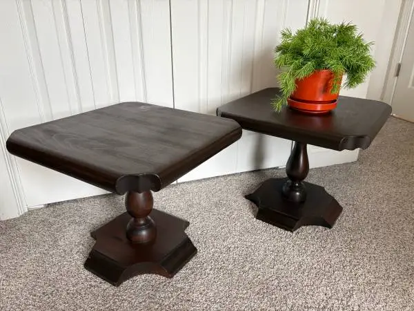 Set of Two, Vintage Mid Century Traditional, Ethan Allen, Side Tables