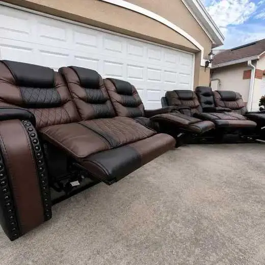 leather recliners in conditions Pet free and smoke free