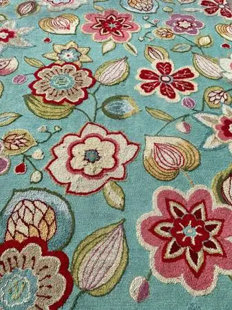 Tuesday Morning Area Rug-Floral Design-Very Good Condition