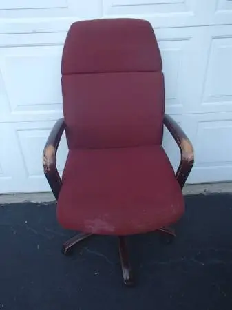 Office Chair - Swivel with Wheels / Rolls & Arms - Maroon; Delivery