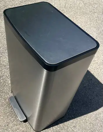 Kohler 13-Gallon Stainless Steel Slim Step Trash Can (Bifold Lid)
