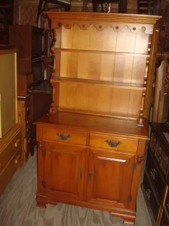 sm vintage 2 pc china cabinet