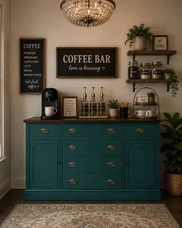 Green buffet, credenza, tv stand
