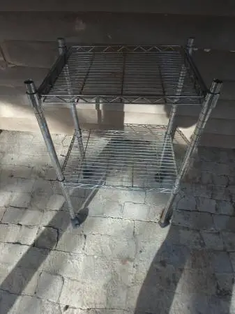 Adjustable Wire Metal Storage Rack / Shelves - Microwave or Plant Stan