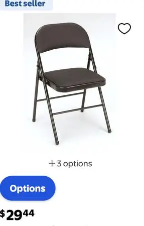 20 Black padded folding chairs