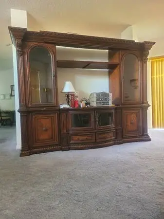 Wall Unit with Display Case and Secret Storage