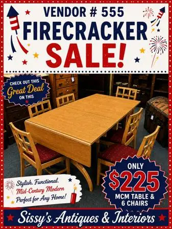 MCM Retro Dining Room Table & 6 Chairs