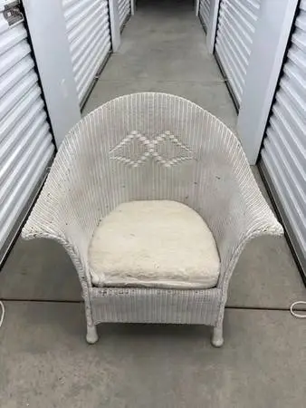 White Wicker Indoor / Outdoor Chair