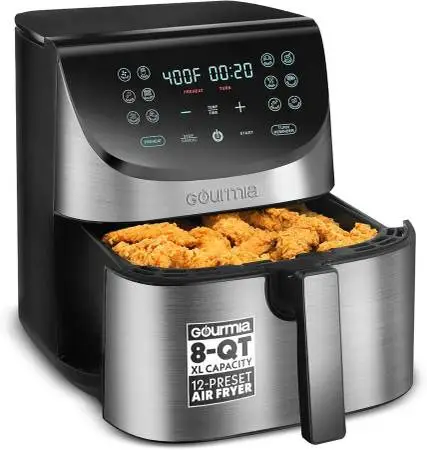 Gourmia 12 preset Air Fryer Black 8qt -