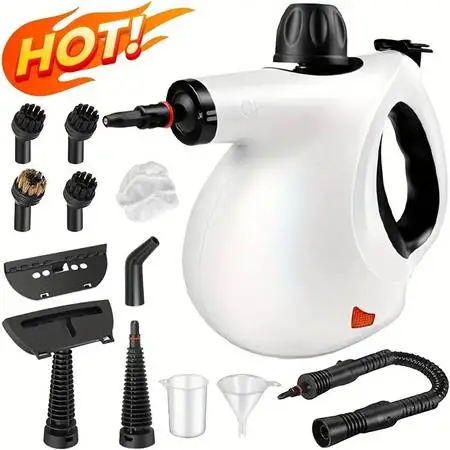 Curmedi Multi-Purpose Handheld Pressurized Steam Cleaner 12 Accessorie